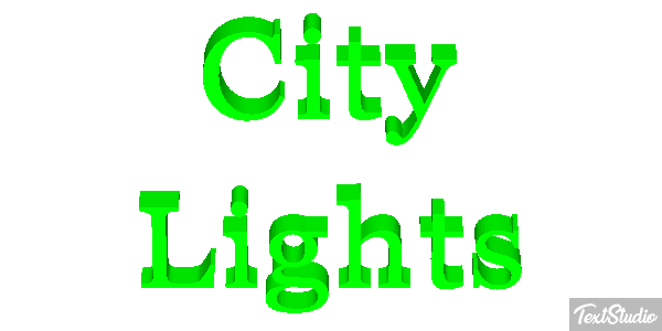 City Lights Effetto testo