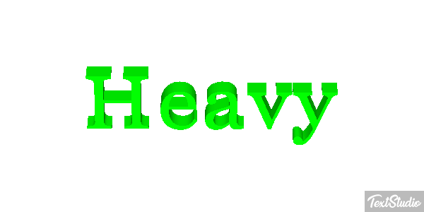 Heavy Text effect