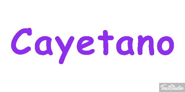 Cayetano Efecto de texto