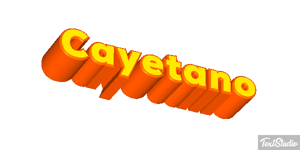 Cayetano Efecto de texto