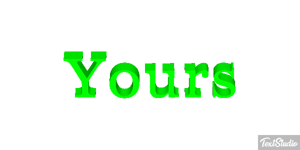 Yours Text effect