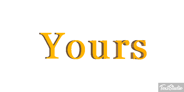 Yours Text effect