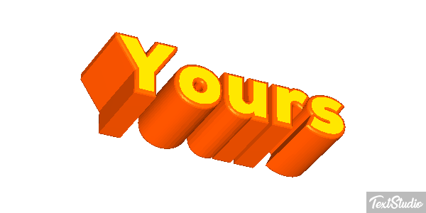 Yours Text effect