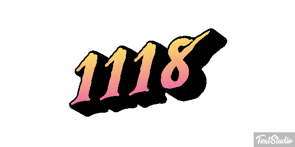 1118 Text effect
