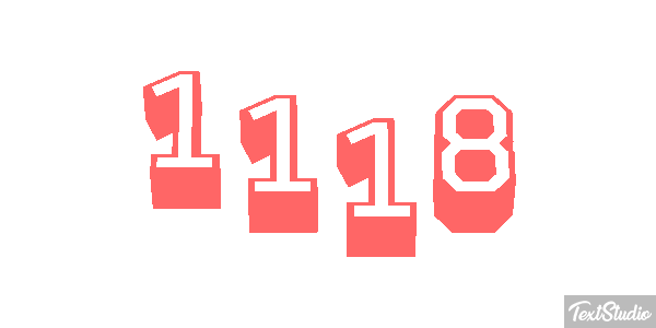 1118 Text effect