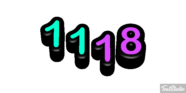 1118 Text effect