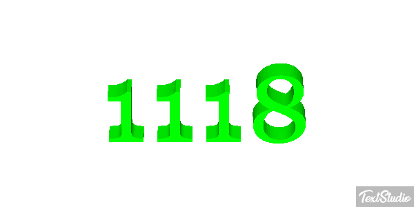 1118 Text effect