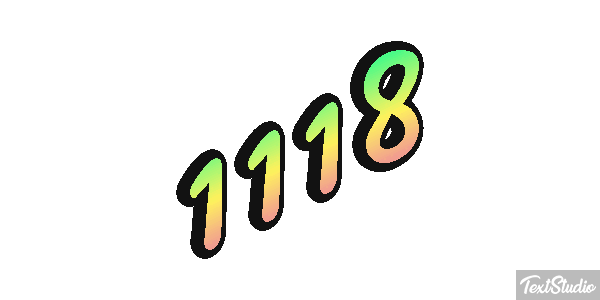 1118 Text effect