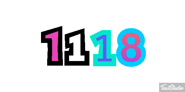 1118 Text effect