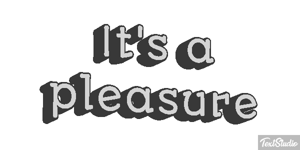 It's a Pleasure Text effect