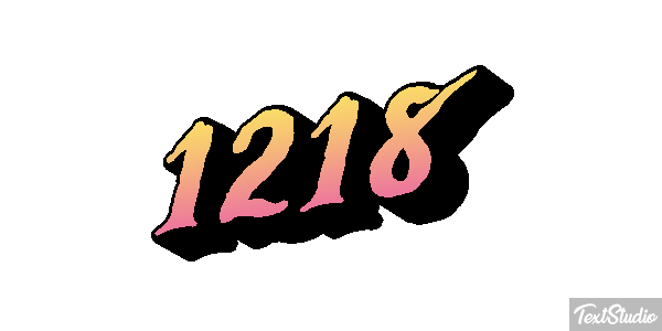 1218 Tekst effect