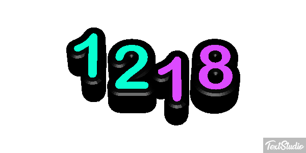 1218 Tekst effect