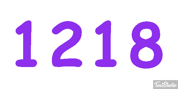 1218 Tekst effect