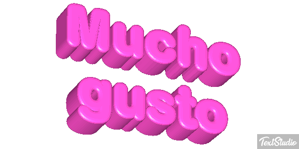 Mucho gusto Efecto de texto