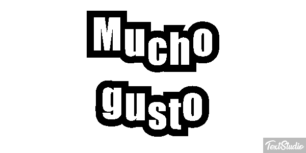 Mucho gusto Efecto de texto