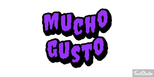 Mucho gusto Efecto de texto