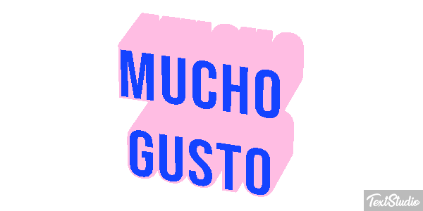 Mucho gusto Efecto de texto