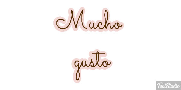 Mucho gusto Efecto de texto