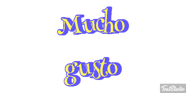 Mucho gusto Efecto de texto