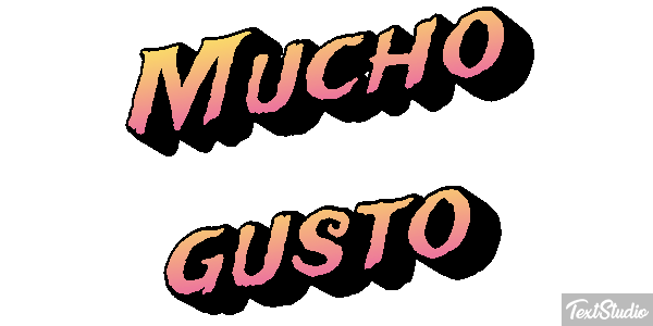 Mucho gusto Efecto de texto