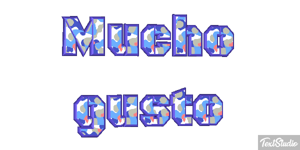 Mucho gusto Efecto de texto
