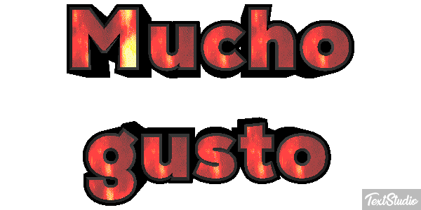 Mucho gusto Efecto de texto