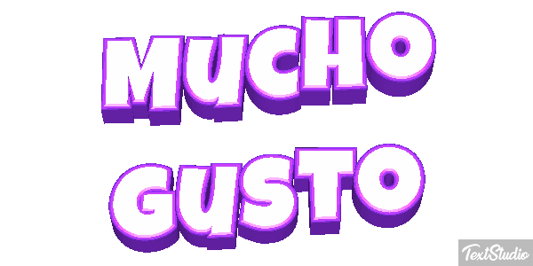 Mucho gusto Efecto de texto