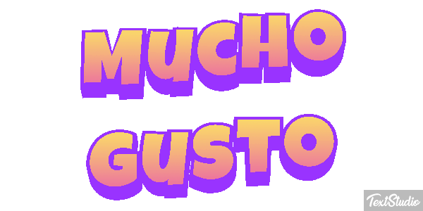 Mucho gusto Efecto de texto
