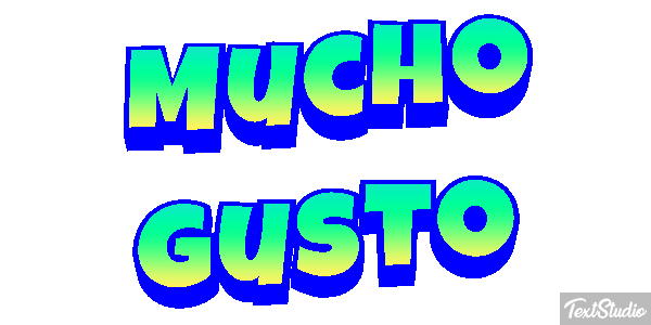 Mucho gusto Efecto de texto