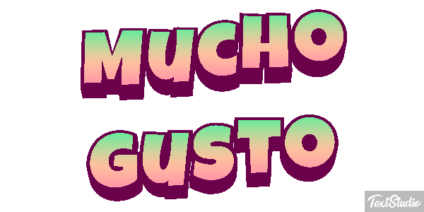 Mucho gusto Efecto de texto