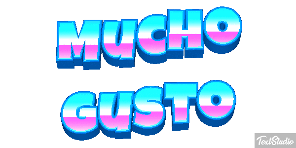 Mucho gusto Efecto de texto