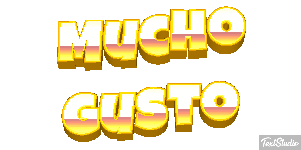 Mucho gusto Efecto de texto