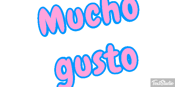 Mucho gusto Efecto de texto
