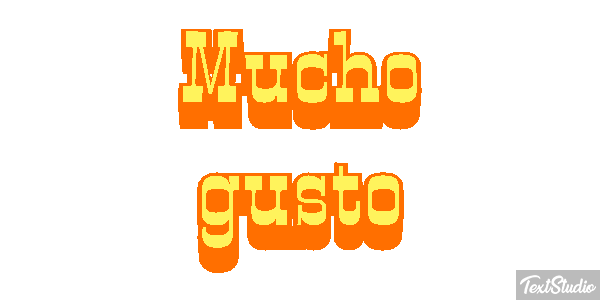 Mucho gusto Efecto de texto