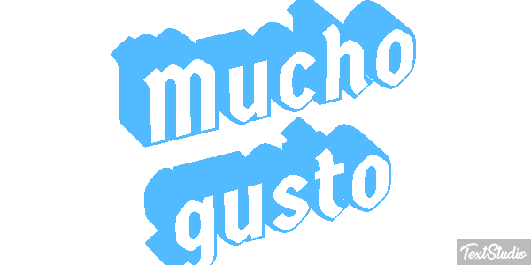Mucho gusto Efecto de texto