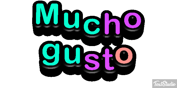 Mucho gusto Efecto de texto