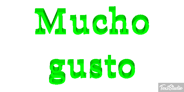 Mucho gusto Efecto de texto