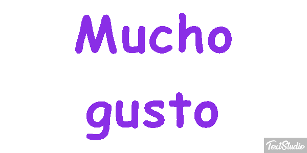 Mucho gusto Efecto de texto