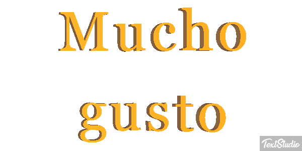 Mucho gusto Efecto de texto