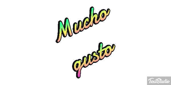 Mucho gusto Efecto de texto