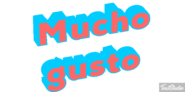 Mucho gusto Efecto de texto