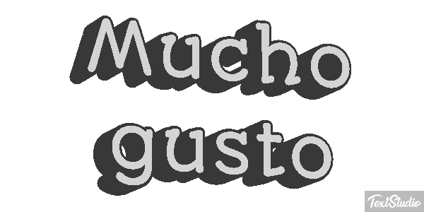 Mucho gusto Efecto de texto