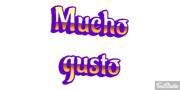 Mucho gusto Efecto de texto