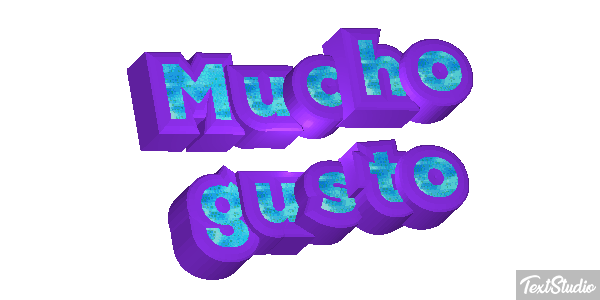 Mucho gusto Efecto de texto