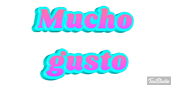 Mucho gusto Efecto de texto