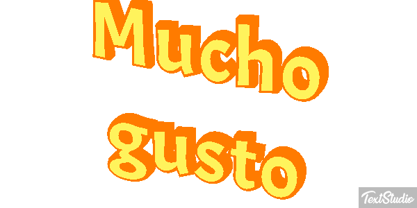 Mucho gusto Efecto de texto