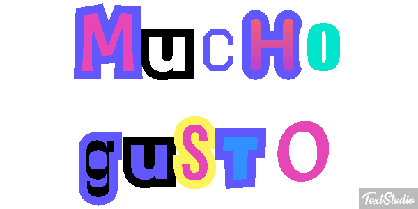 Mucho gusto Efecto de texto