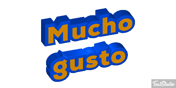 Mucho gusto Efecto de texto