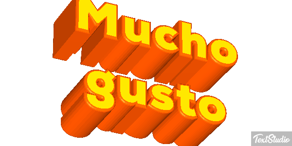 Mucho gusto Efecto de texto