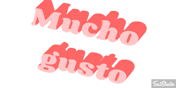 Mucho gusto Efecto de texto